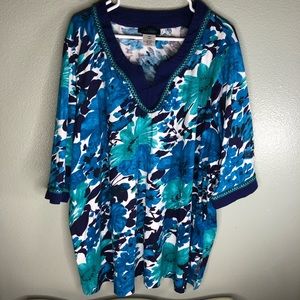 Ulla popken top blouse women size 24/26 plus size